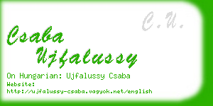 csaba ujfalussy business card